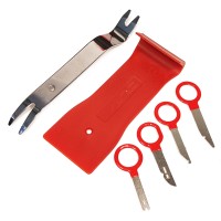 Набор инструментов съемники для снятия клипс / пистонов обшивки автомобильный (39 предметов)