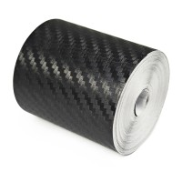 Пленка 3D виниловая 5 см*10 м, защитная лента для автомобиля (чёрная, под карбон)