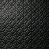 Экокожа стёганая «intipi» Round (чёрный/чёрный, ширина 1.35 м, толщина 5.85 мм)