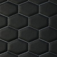 Экокожа стёганая «intipi» Ballstep (чёрный/серый, ширина 1.35 м, толщина 5.85 мм)
