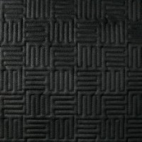 Замша искусственная стёганая «intipi» Maze (чёрный/чёрный, ширина 1.35 м, толщина 5.9 мм)