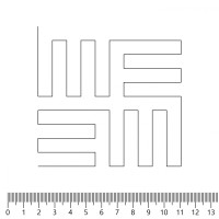 Замша искусственная стёганая «intipi» Maze (чёрный/чёрный, ширина 1.35 м, толщина 5.9 мм)