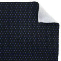 Жаккард «Букле» на поролоне (черно-синий, ширина 1,5 м., толщина 4 мм.) клеевое триплирование