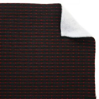 Жаккард «Индиго» на поролоне (черно-красный, ширина 1,5 м., толщина 4 мм.) клеевое триплирование