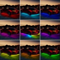 Подсветка днища автомобиля светодиодная управляемая смартфоном (120*90 см * 2 шт, многоцветная RGB)