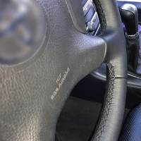 Оплетка на руль из натуральной кожи Toyota Avensis II 2003-2009 г.в. (для замены штатной кожи, черная)