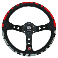 Руль кожаный «VERTEXX 1996 STYLE RED» (Ø330, с выносом)