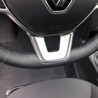 Оплетка на руль из натуральной кожи Renault Arkana I 2019-н.в. (для руля без штатной кожи, черная)