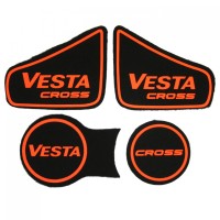Коврики тканевые «Neon» Lada Vesta Cross (оранжевый)