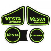 Коврики тканевые «Neon» Lada Vesta Cross (жёлтый)