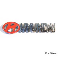 Hyundai (с лого) хром с черным 20x90mm (eb-002)
