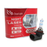 Лампы галогенные «ClearLight» HB4 (9006) Night Laser Vision +200% (12V-51W)