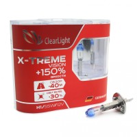 Лампы галогенные «ClearLight» H1 X-treme Vision +150% (12V-55W)