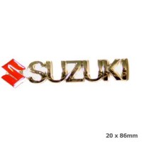 SUZUKI (с лого) хром с красным 15x90mm (eb-009)