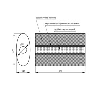 Глушитель «belais» прямоточный, вход Ø51 мм - выход Ø51 мм, овал 145*220 мм, длина 350 мм (нержавеющая сталь)