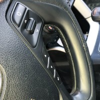 Оплетка на руль из натуральной кожи Kia Cerato III 2013-2018 г.в. (для руля без штатной кожи, черная)