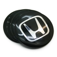 Наклейки на ступичные колпачки «Honda» Ø56 (чёрные)