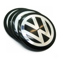 Наклейки на ступичные колпачки «Volkswagen» Ø56 (чёрные)