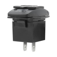 Панель автомобильная 2*USB (красная подсветка, 3.1А, 5V)