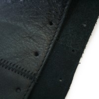 Оплетка на руль из натуральной кожи УАЗ PATRIOT (черная, двухслойная)