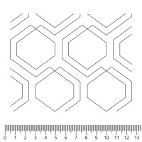 Экокожа стёганая «intipi» Sixangle (чёрный/чёрный, ширина 1.35 м, толщина 5.85 мм)