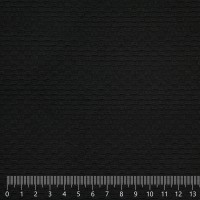 Жаккард «Шашки» на поролоне (чёрный, ширина 1,45 м., толщина 3 мм.) огневое триплирование