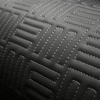 Экокожа стёганая «intipi» Maze (тёмно-серый/серый, ширина 1.35 м, толщина 5.85 мм)