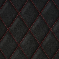 Винилискожа стёганая «intipi» Rombus (чёрный/красный, ширина 1.35 м, толщина 5.6 мм)