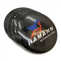 Наклейки на ступичные колпачки «Hamann» Ø56 (чёрные)
