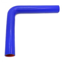 Силиконовый патрубок 90° Ø76 мм 350/350 (BLUE)