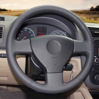 Оплетка на руль из «Premium» экокожи Volkswagen Tiguan 2007-2010 г.в. (для руля без штатной кожи, черная)
