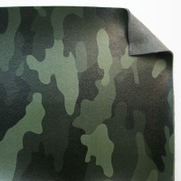 Экокожа на микрофибре для рулей «Camouflage» (зелёный, ширина 1,4 м., толщина 1,75 мм.)