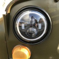 Фары светодиодные головного света LADA Нива, УАЗ, универсальные 7" (38 W, 4 LED CREE, 10-30 V, IP 67)