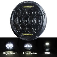 Фары светодиодные головного света LADA Нива, УАЗ, универсальные 7" (27 W, 13 LED CREE, 10-30 V, IP 67)