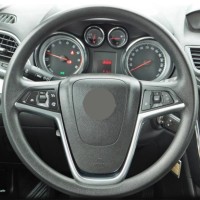 Оплетка на руль из «Premium» экокожи Opel Meriva B 2010-2017 г.в. (для руля без штатной кожи, черная)