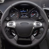 Оплетка на руль из «Premium» экокожи Ford Focus 2011-2014 г.в. (для руля со штатной кожей, черная)