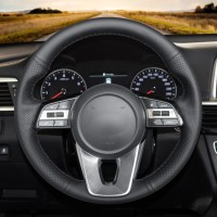 Оплетка на руль из «Premium» экокожи Kia Optima 2019 г.в. (черная)