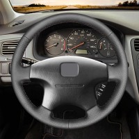 Оплетка на руль из «Premium» экокожи Honda Odyssey 1998-2001 г.в. (черная)