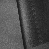 Пластифицированная кожа «HORN» с декоративной строчкой (черная 6754, ширина 1,4 м., толщина 0,75 мм.)