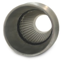 Резонатор «TURBOINOX» спортивный прямоточный Ø76*102*400 (100% нержавеющая сталь)