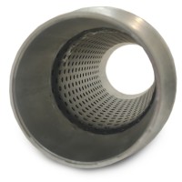 Резонатор «TURBOINOX» спортивный прямоточный Ø51*102*300 (100% нержавеющая сталь)
