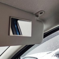 Зеркало автомобильное на солнцезащитный козырек (110*65 мм, полированная нержавеющая сталь)