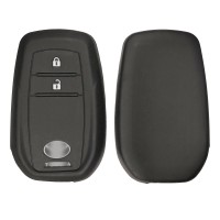Чехол на ключ силиконовый для Toyota Camry, Crown, RAV4, Levin, Reiz, Highlander, Prado (2 кнопки, чёрный)