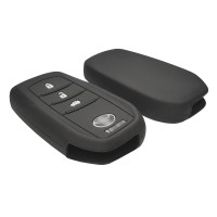 Чехол на ключ силиконовый для Toyota Camry, Crown, RAV4, Levin, Reiz, Highlander, Prado (3 кнопки, чёрный)