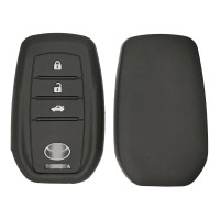 Чехол на ключ силиконовый для Toyota Camry, Crown, RAV4, Levin, Reiz, Highlander, Prado (3 кнопки, чёрный)