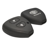 Чехол на ключ силиконовый для Toyota Corolla, Vios, RAV4, Yaris (2 кнопки, чёрный)