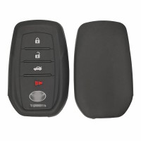 Чехол на ключ силиконовый для Toyota Camry, Crown, Levin, Reiz, Highlander, Prado (чёрный)