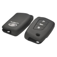 Чехол на ключ силиконовый для Toyota Camry, Corolla, Crown, Vios, RAV4, Levin, Reiz, Yaris, Highlander, Prado (чёрный)