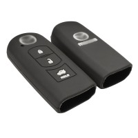 Чехол на ключ силиконовый для Mazda Axela, Atenza, CX-5, CX-7, CX-9 (3 кнопки, чёрный)