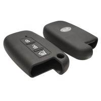 Чехол на ключ силиконовый для KIA K2, K5, Sportage (3 кнопки, чёрный)
